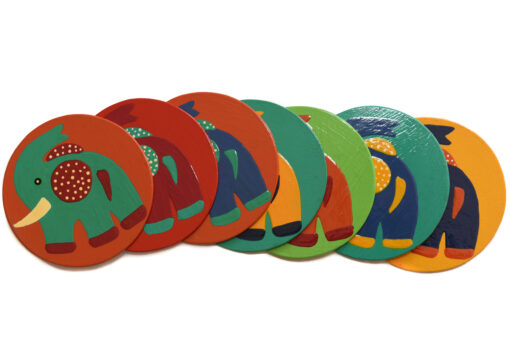 Painted Coaster Elephant