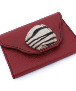 Leather covered book A6 Zebra