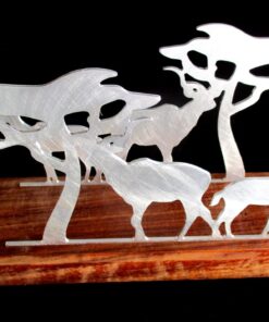 Serviette holder animal silhouette on teak