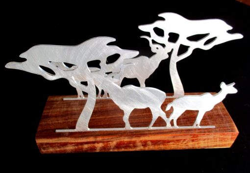 Serviette holder animal silhouette on teak