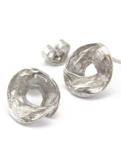 Stud earrings umbrella thorn tree seed pod: 925 Sterling Silver