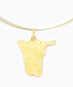 Pendant with necklace*, Namibia: 375 Gold (9ct)