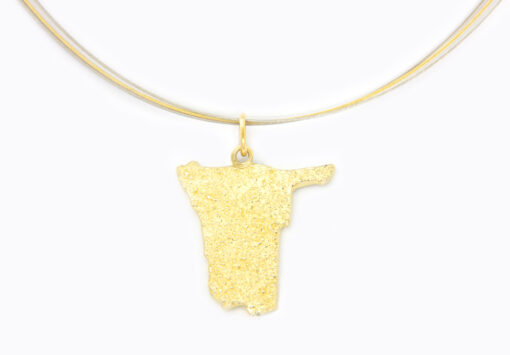 Pendant with necklace*, Namibia: 375 Gold (9ct)