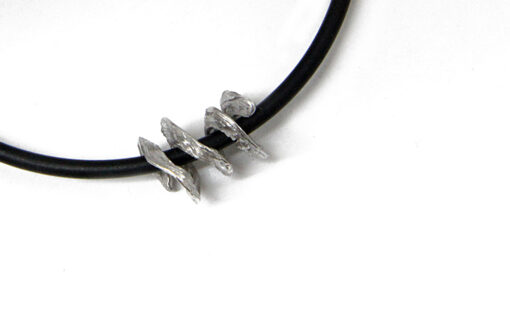 Pendant  with necklace*, umbrella thorn tree seed pod: 925 Sterling Silver