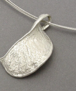 Pendant with necklace*, large camelthorn tree seed pod:  925 Sterling Silver