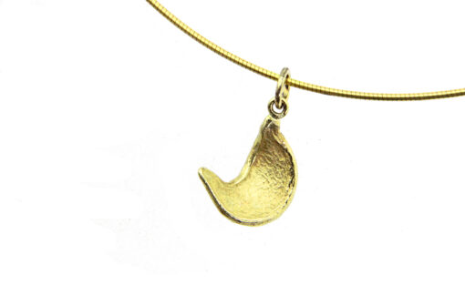 Pendant with necklace*, small camelthorn tree seed pod: 375 Gold (9ct)