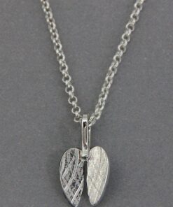 Pendant with necklace*, small size Mopane leaf: 925 Sterling Silver