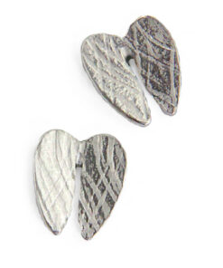 Stud earrings small Mopane leaves: 925 Sterling Silver