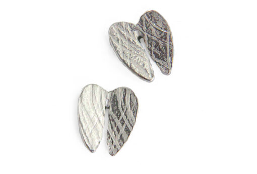 Stud earrings small Mopane leaves: 925 Sterling Silver