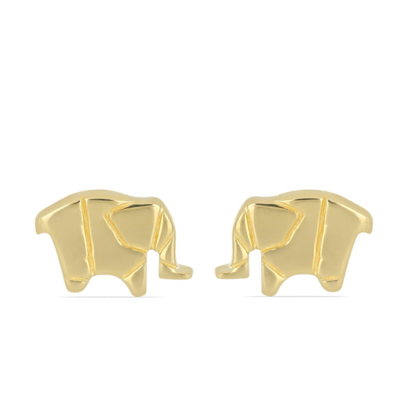 SBE0006 Elephant Whole origami Front Gold