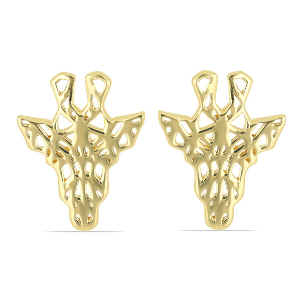 SBE0009 Giraffe Origami Face Front Gold