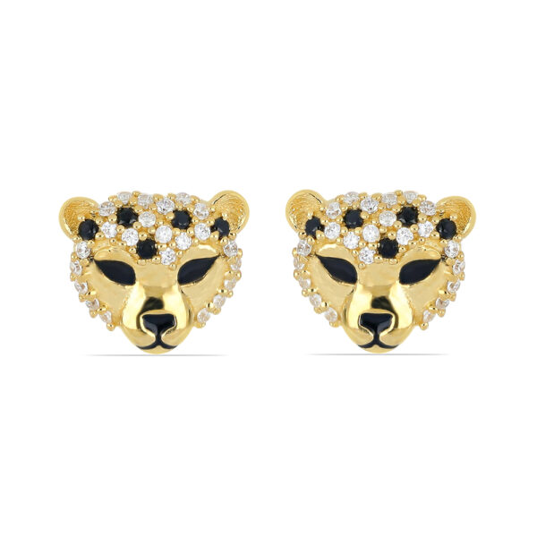 SBE0011 Cheetah Face front Gold