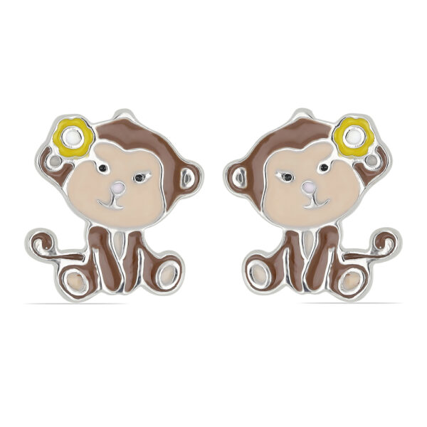 SBE0017 Monkey Whole Font Silver