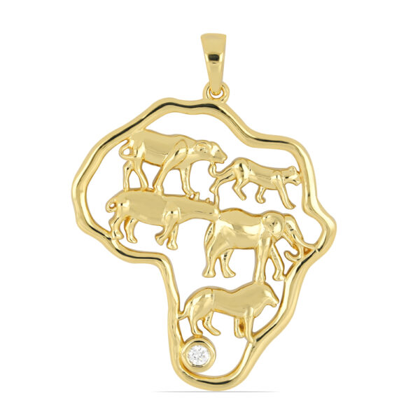 SBP0004 Africa animals stone Gold