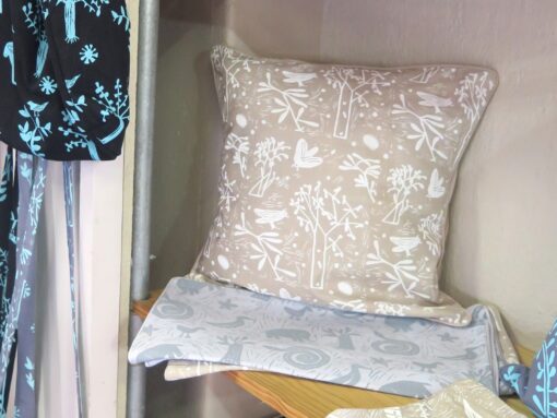 Stamp-printed pillow cases
