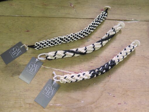 B&W Tubular Beaded Bracelets