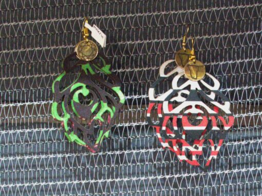 Laser-cut Fabric earrings