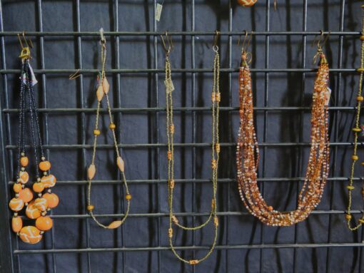 Assorted Beaded Necklaces (Orange & Brown)