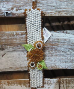 Beaded Cuff Bracelet w/ Flower