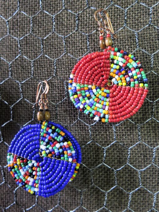 Colour Block Circle Earrings