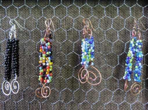 Tubular Beaded Earrings