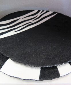 Black & White Papier-mâché Plates