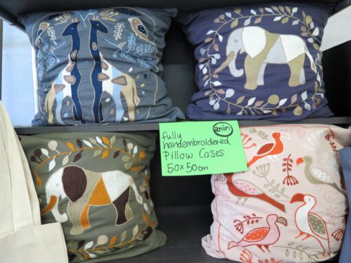 Fully Embroidered Throw Pillow Cases