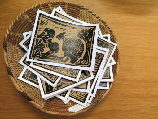 Lino Print Postcards