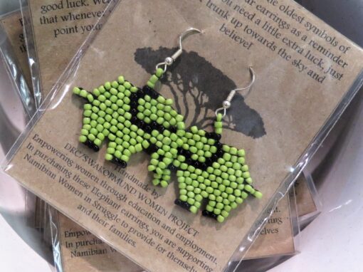 Beaded Elephant Earrings