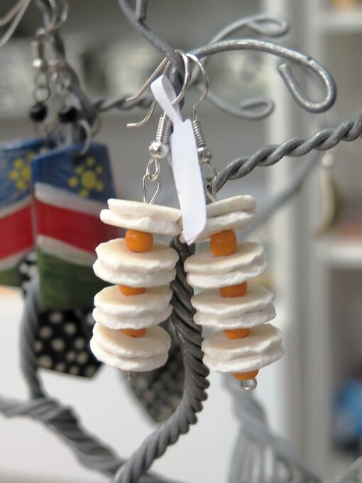 Ostrich Shell Earrings