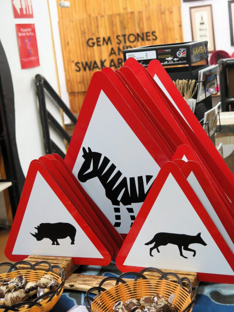 Road Warning Signs - Namibia Craft Shop