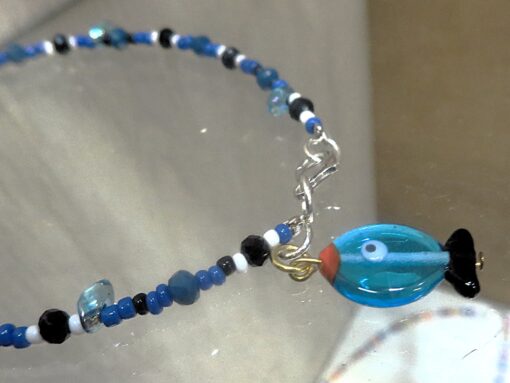 Fish Charm Beaded Bracelet