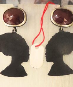 Cameo Statement Earrings (Dark)