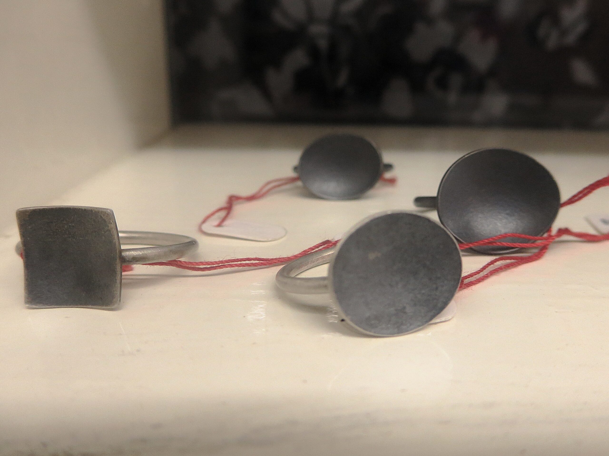 Sculpted Concave Rings