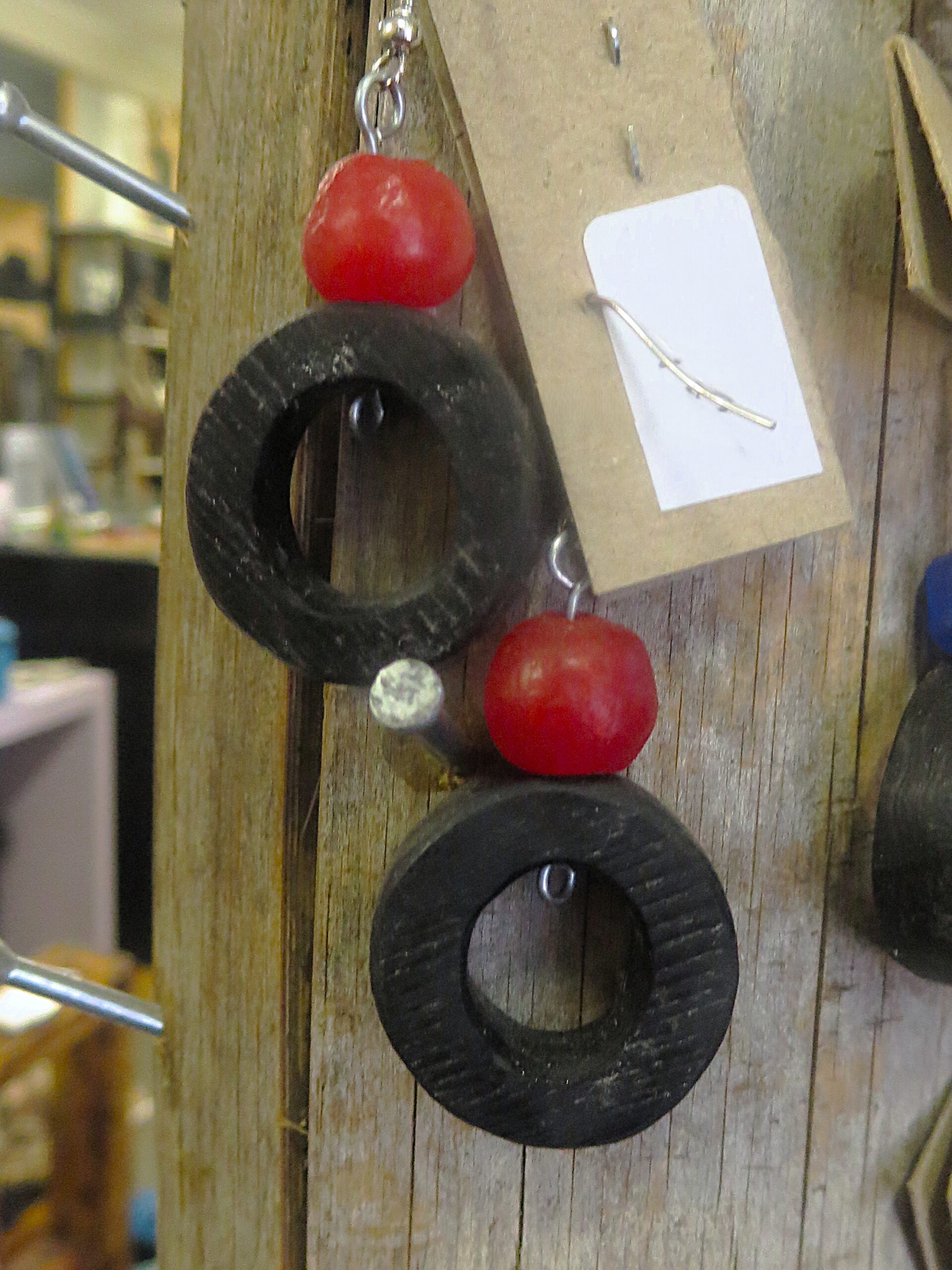 Wood Circle Earrings