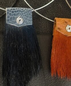 Fur Leather Clamp Necklace