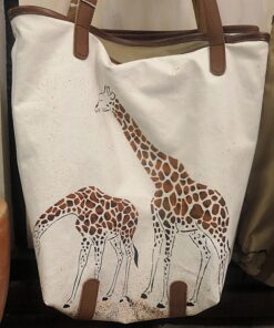 Painted Giraffe Tote