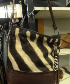 Zebra & Leather Satchel