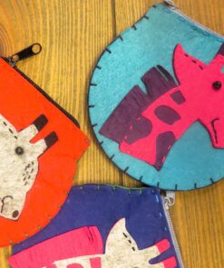 Giraffe Felt Pouch