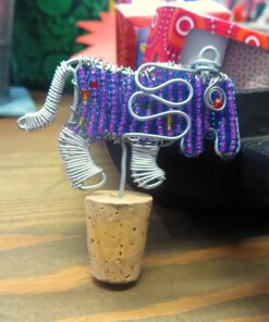 Beaded Elephant Winestopper