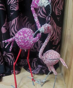 Beaded Flamingoes