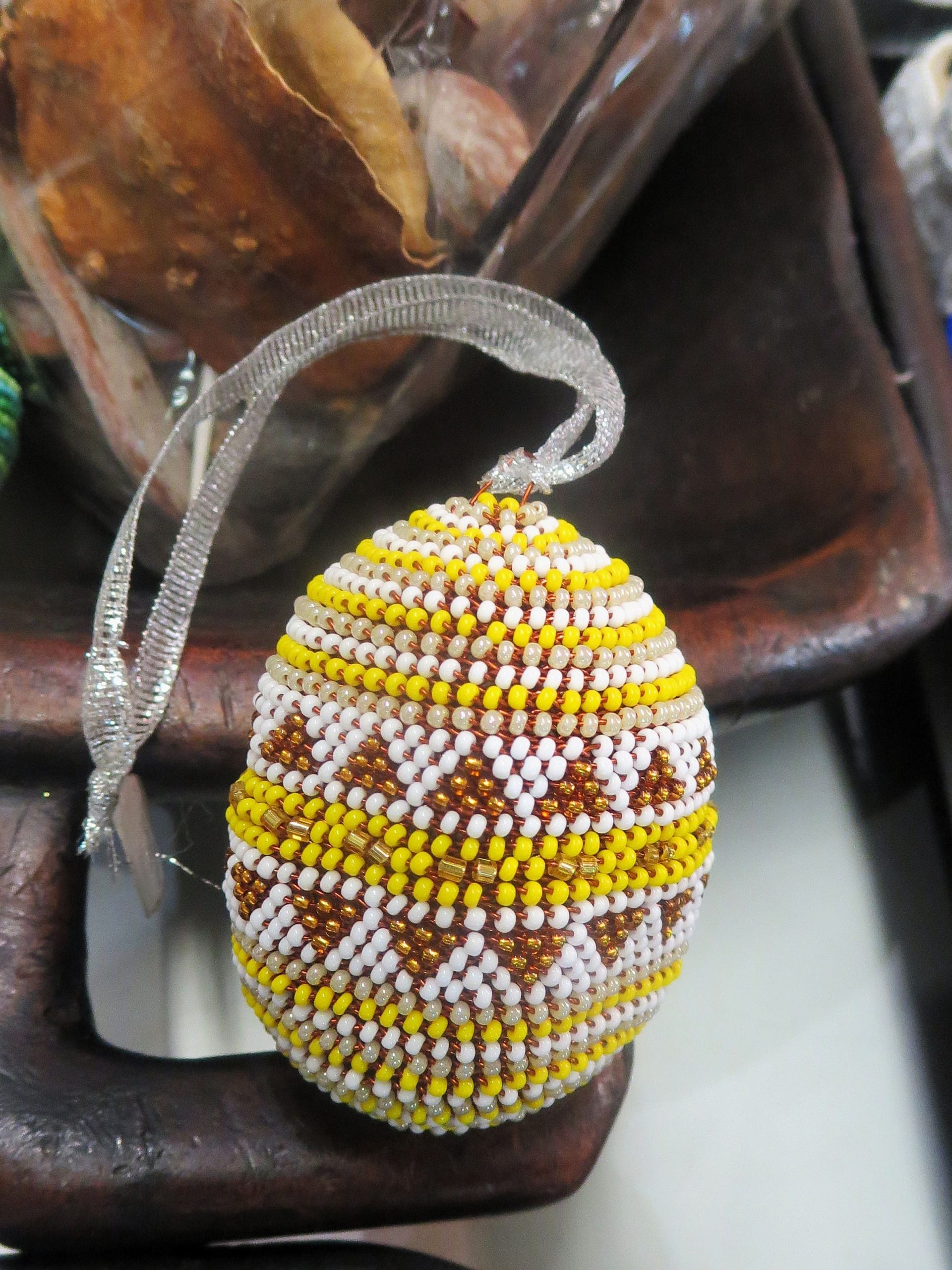 Beaded Egg Ornament