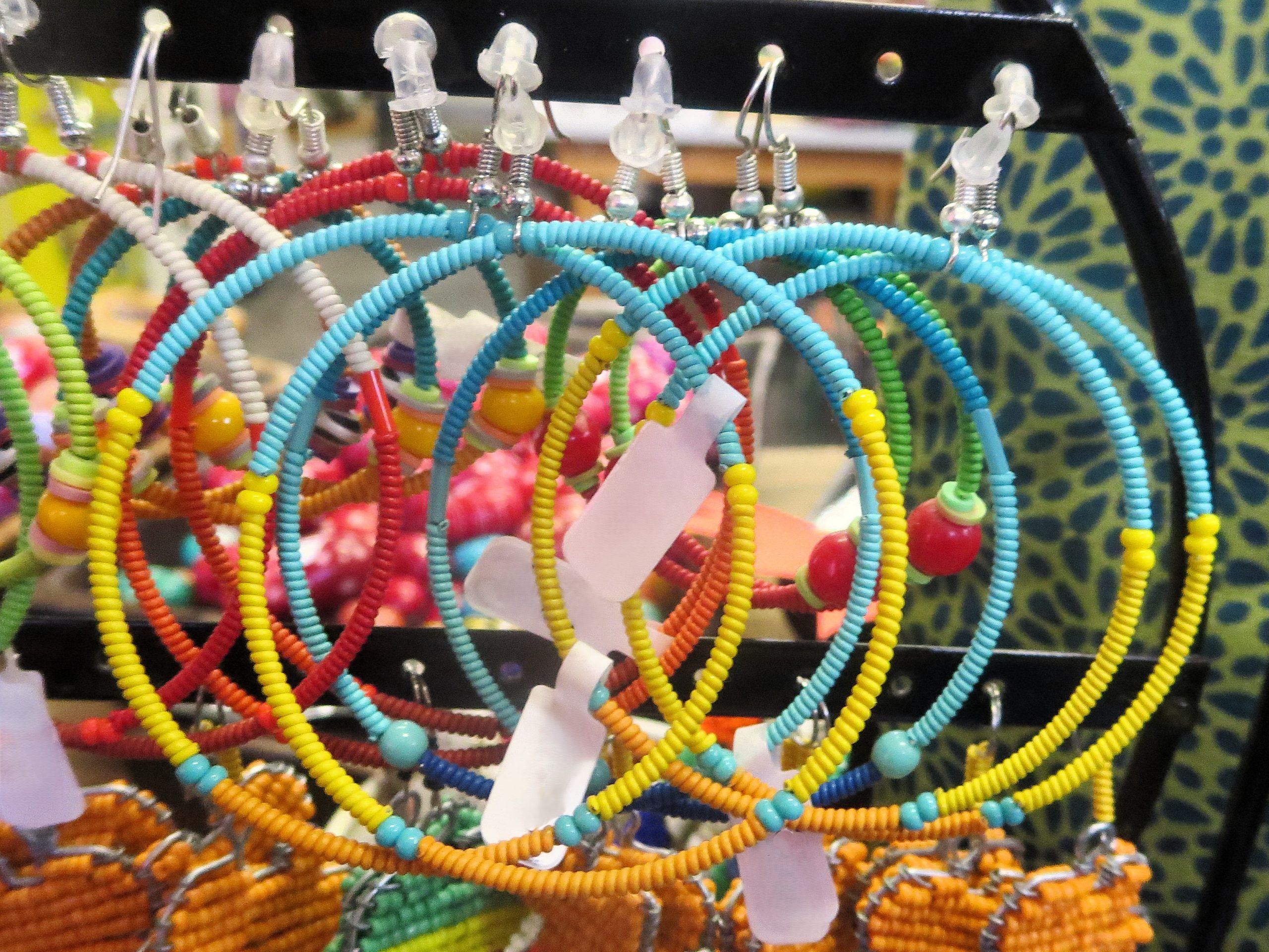Beaded Hoop Earrings