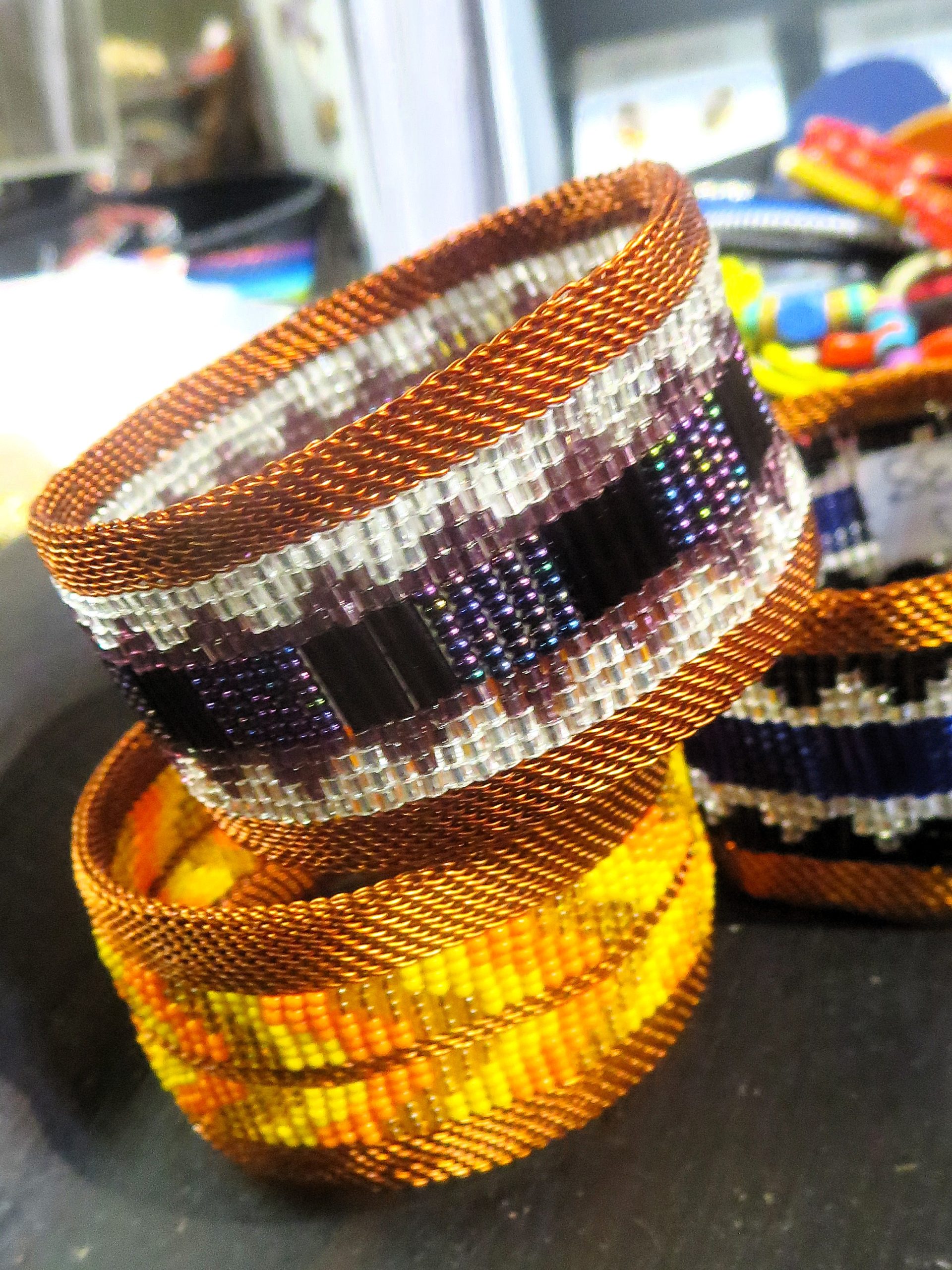 Beaded Geometric Cuff