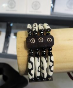 Black & White Beaded Bracelet