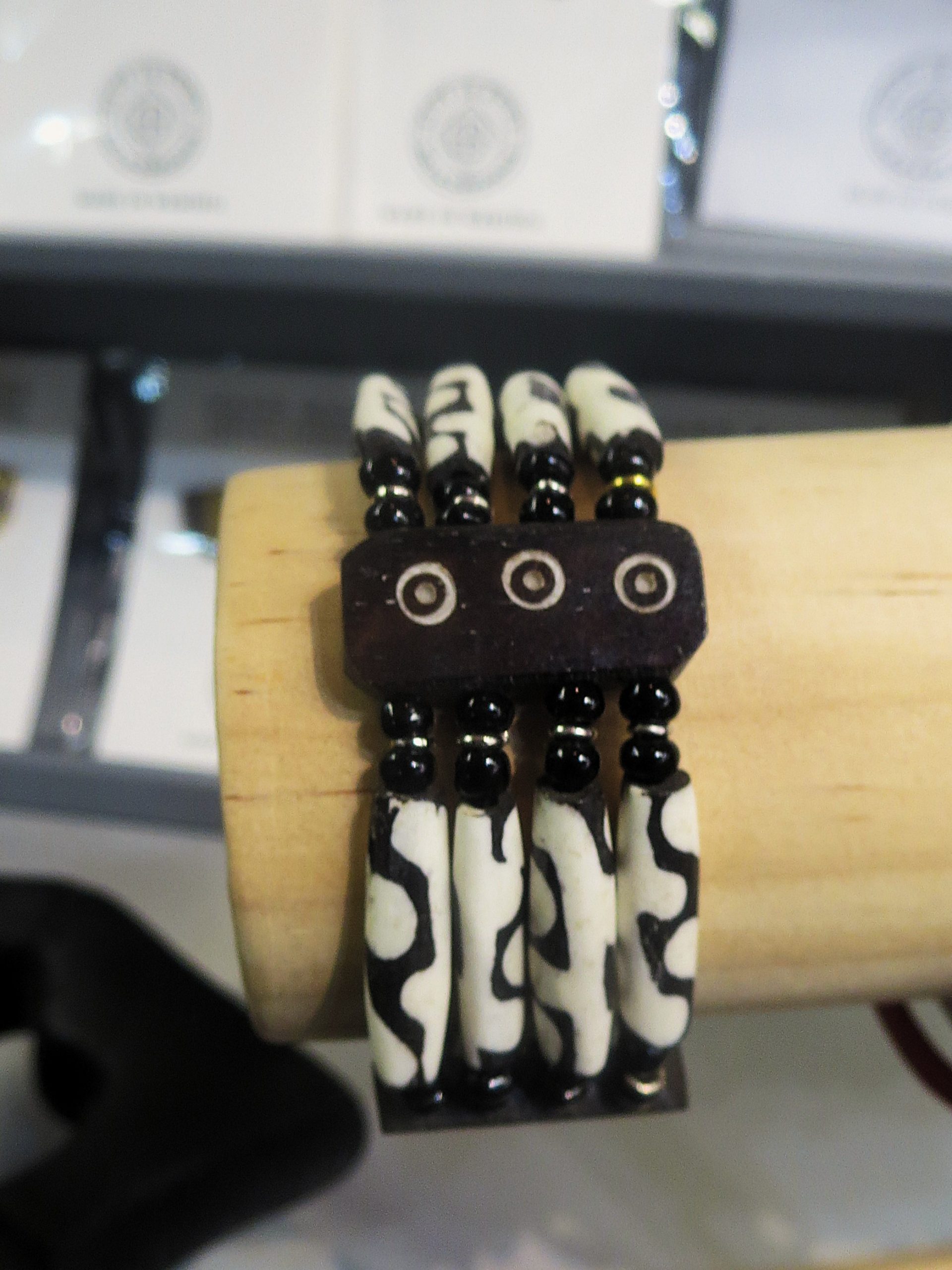 Black & White Beaded Bracelet