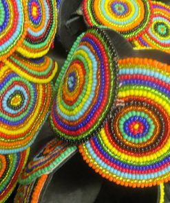 Colourful Beaded Circle Cuffs